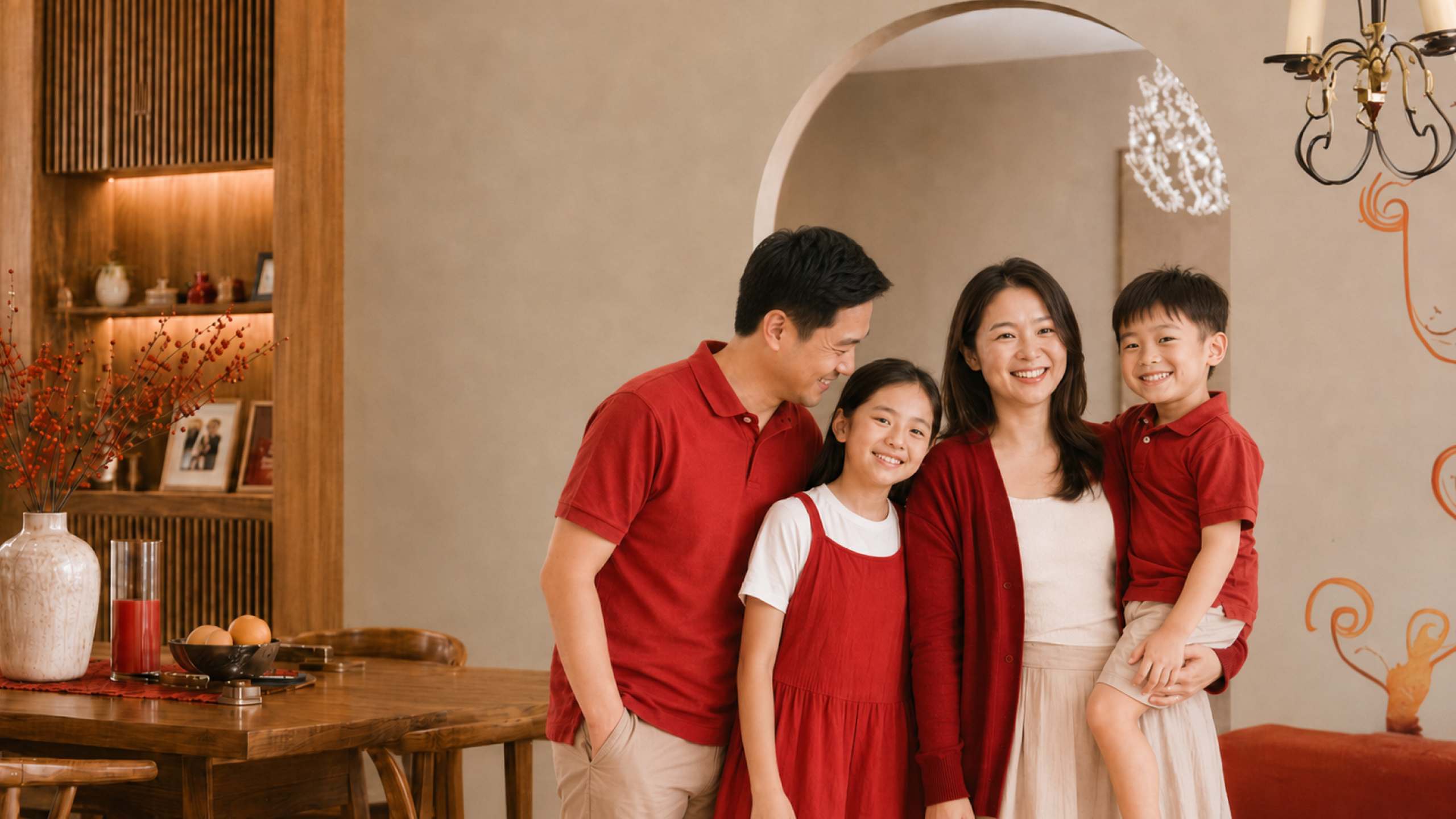 A family spending time together